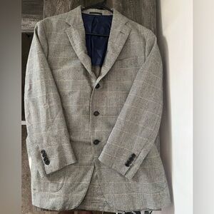 Sid mashburn Blazer- Virgil No. 2 Jacket - Plaid beinge and black size 52R